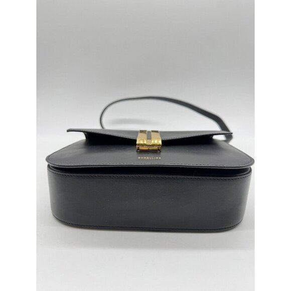 DEMELLIER London Large Vancouver smooth leather women's crossbody bag- Black - Picture 13 of 16